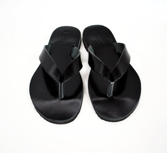 Black flip flops