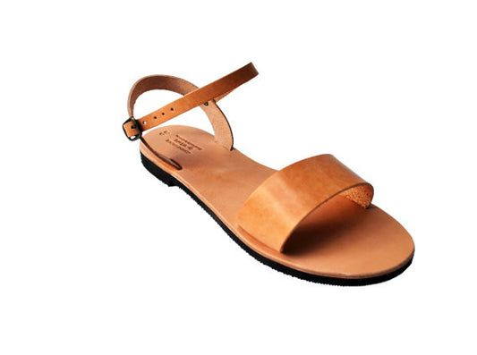 Wide strap "Persephone" ankle strap sandals