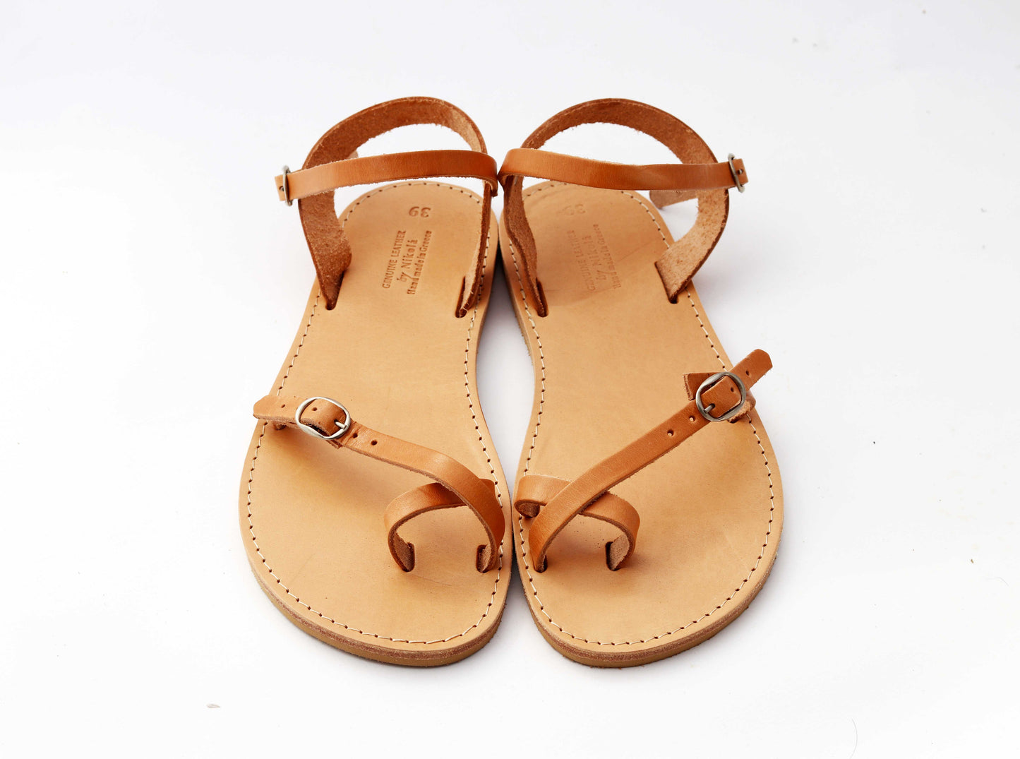Leather Barefoot Sandals: Adjustable Summer Shoes