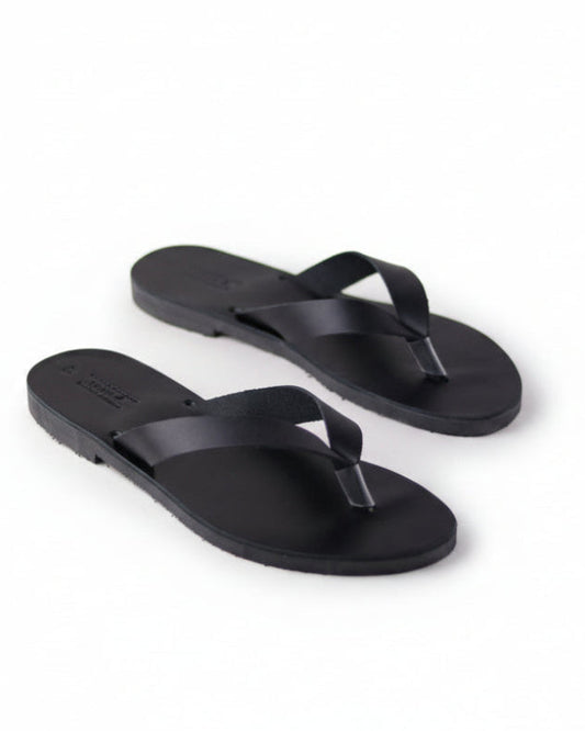 Black flip flops