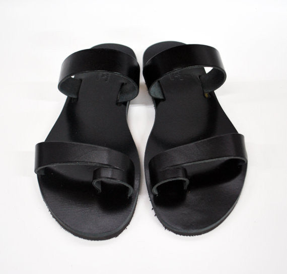 Men summer sandals in black