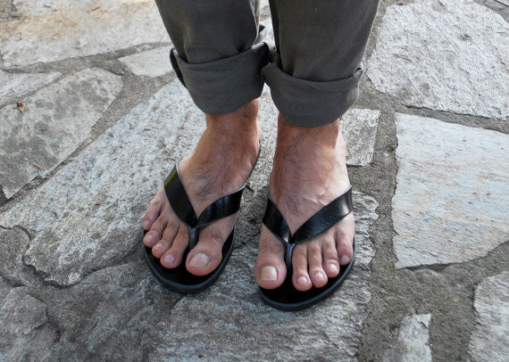 Greek men flip flop sandals