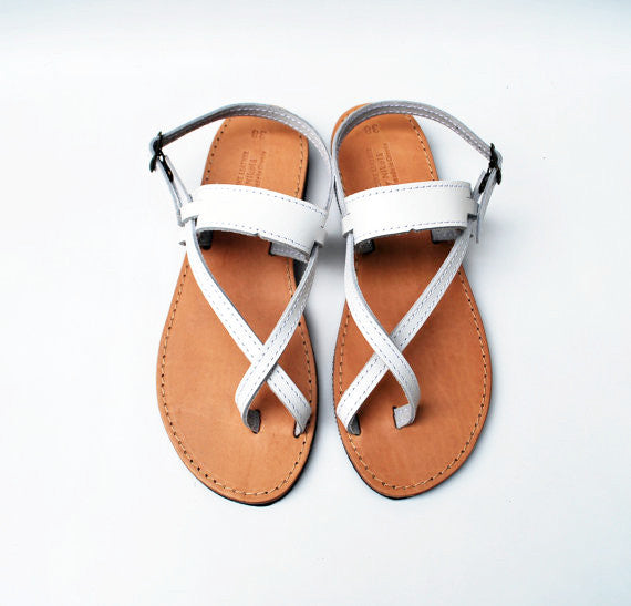 White wedding sandals
